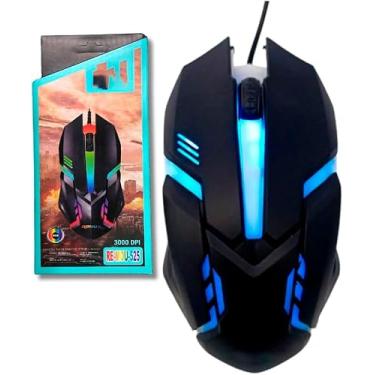 Imagem de Mouse Gamer com LED RGB, 3000 dpi, Design Ergonômico, Preto