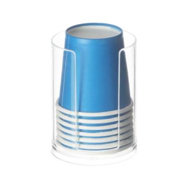 Imagem de Caixa de armazenamento descartável para copos de papel - em forma de U para almofadas de algodão e puffs de pó, banheiro, organizador de bancada