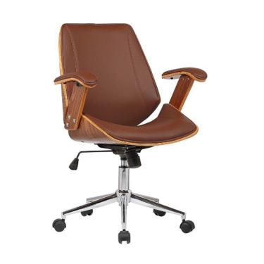 Imagem de Cadeira De Escritório Lisboa Sem Encosto - Marrom