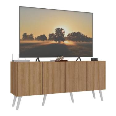 Imagem de Rack Retrô Para Tv Até 50 Polegadas Com Mp1071 Rustic branco