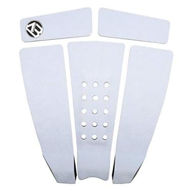 Imagem de Lonnngg 5 peças de almofadas de tração de prancha de surf de EVA para skimboards, pranchas de surf, prancha de funboard, prancha de peixe/azul aqua cinza preto (branco)