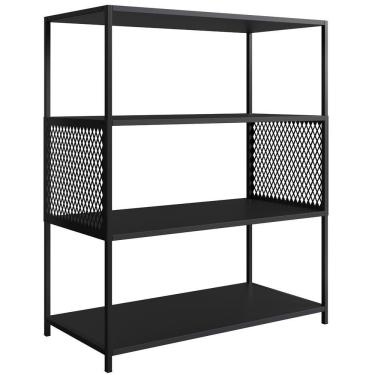 Imagem de Estante Estilo Industrial 94 Cm  Tela P1024 Preto Pp Preto