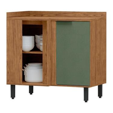 Imagem de Balcao De Canto Reto Mdf 98 Cm Tosc Bt004 Freijo Jade Mxm Freijo Jade