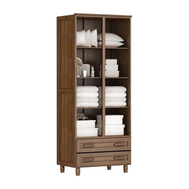 Imagem de Guarda Roupa Multiuso Imbuia 2 Portas 2 Gavetas