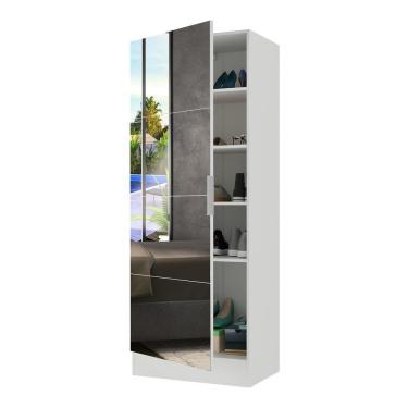 Imagem de Sapateira 1 Porta Com Espelho Jade Plus Multimóveis V6007 Branca Branco