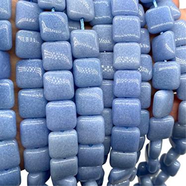 Imagem de ABCGEMS Contas de aragonita azuis mexicanas que brilham no escuro (AKA Cave Calcita - Extremamente Rara) Energia dos chacras de cristal ideal para pulseira, colar, anel, faça você mesmo, joias, faça