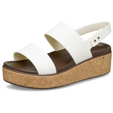 Imagem de Crocs Sandália feminina Brooklyn Cork Low Wedge, Giz de Lou, 34
