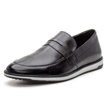Imagem de 4703BGI- Sapato social Loafer masculino em couro nobre forrado