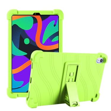 Imagem de ONN Capa para tablet infantil de 8 polegadas Geração 4, capa de silicone macio à prova de choque com suporte para tablet infantil ONN Surf 20 cm 4ª geração (modelo: 100135923) (verde)