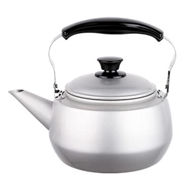 Imagem de Chaleira de fogão, bule de chá de assobio, chaleira de 4 5 L, chaleira de grande capacidade, bule de alumínio para fogão a carvão, chaleira a gás, bico longo, antiescaldante, baquelite manual