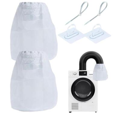 Imagem de Apanhador de fiapos para secadora | 2 conjuntos de apanhadores de fiapos - Peças a vácuo acessórios para bolsos de algodão nylon para lavagem de animais de estimação roupas pia apartamento casa