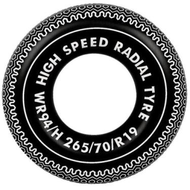 Imagem de Boia Inflável Redonda Pneu Preta 90 Cm Elp0365 Sun Way