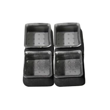 Imagem de Protetor Pe de Cadeira, Kit 16 Protetor de Silicone Engrossado para Pés de Cadeira e Mesa Quadrado, 4×3.5×3cm(Preto)