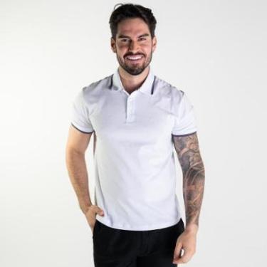 Imagem de Camisa Polo Ellus Piquet Classic Frisos Branca-Masculino
