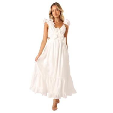 Imagem de Petal & Pup Vestido feminino Josey Midi, Branco, GG