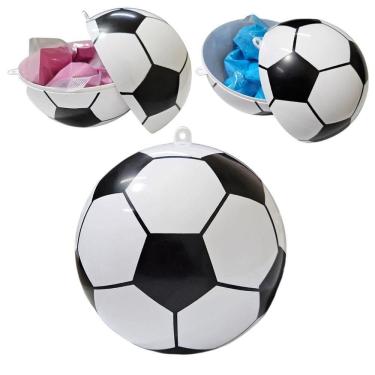 Imagem de Bola Futebol Cha Revelaçao Menino Menina Genero Sexo Bebe Festa Familia Fraldas Comemoraçao Gravidez Evento