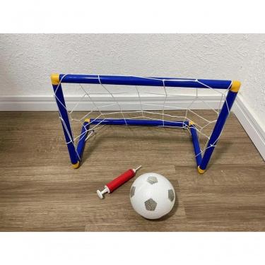 Imagem de Kit Trave Golzinho Futebol Rede E Bola Brinquedo Crianças Me