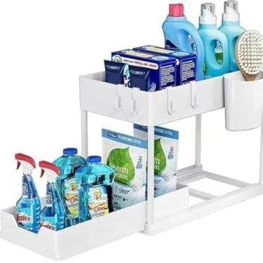 Imagem de Organizador, armazenamento, cozinha, armario, objetos, limpeza, espaco, gaveta, grande