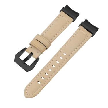 Imagem de XLCZMYL Pulseira de couro de ajuste rápido de 20 mm para Samsung Galaxy Watch 6, 5, 4, 40, 44 mm, relógio 5 pro de 45 mm para 6/4 classic 43 47 mm, 42 e 46 mm, preto cáqui, para 4 Classic 42 de 46 mm