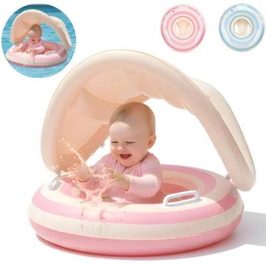 Imagem de Boia Infantil Com Toldo Inflável Baby Float Para Piscina - Nash, Rosa
