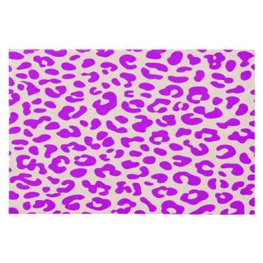 Imagem de CEBUGI Tapete de área 60 x 90 cm, macio, lavável, antiderrapante, com revestimento de borracha, estampa de leopardo, para sala de estar, quarto, decoração de casa