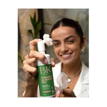 Imagem de BK Beauty Espuma de Limpeza Facial com Ação Demaquilante, com Aloe Vera e Camomila, Limpeza Profunda e Calmante, 150ml