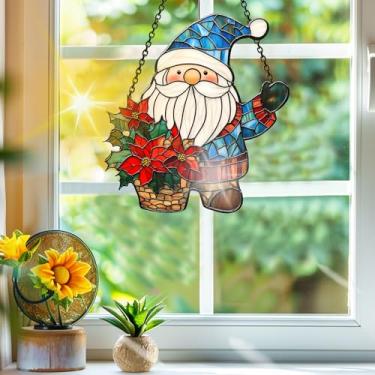 Imagem de Apanhador de sol de acrílico colorido, apanhadores de sol, decoração de janela suspensa de Papai Noel, arte de parede de arco-íris, para quarto, varanda, interior e exterior, jardim, enfeites de Natal