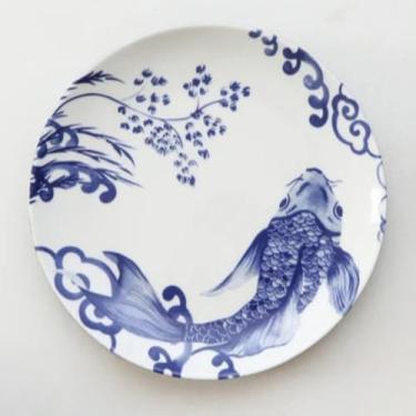 Imagem de FENNYYAR Prato de oferta de cerâmica estilo chinês retrô, 20 cm 20 cm, enfeite de prato de frutas doméstico Buda frontal