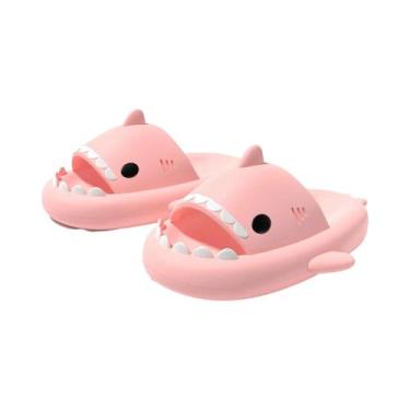 Imagem de Chinelos De Tubarão De Desenho Animado Femininos, Antiderrapantes, Sol