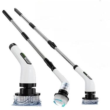 Imagem de Escova de Limpeza Elétrica 9 em 1 Ajustável - Recarregável para Janela, Banheiro e Cozinha, Limpeza Profunda de Pia, Parede, Vidro e Superfícies, Prática e Potente (3 EM 1 KIT 2)