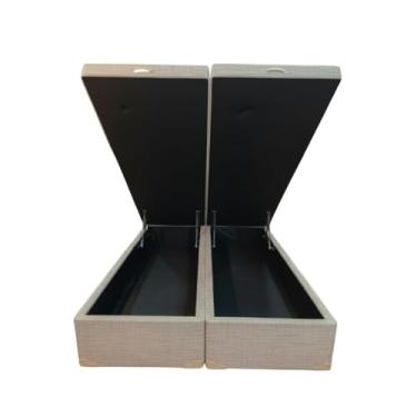 Imagem de Cama Box Baú King Bipartido 96 Diversas Cores (193x203x42) - Linhão (Linhão - Turim Palha)