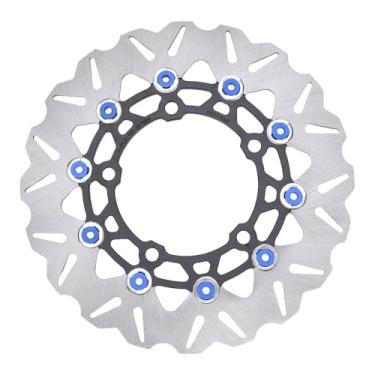 Imagem de aqxreight Rotor do Disco de Freio da Roda Dianteira da Motocicleta 267mm Substituição do Rotor Freio Dianteiro para 2021-2024 Substituição Vermelha para Costura Disco de Roda Dianteira Motocicleta