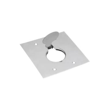 Imagem de Placa De Piso 4x4 Inox 1 Tomada Redonda - Olivo