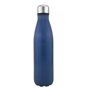 Imagem de Garrafa De Água Portátil, Estilo Boliche Inox Térmica Squeeze Com Camada Dupla Para Academia Esporte 750 ML Quente Frio BELA JOY (AZUL)