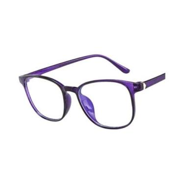 Imagem de Óculos De Computador Retro Transparente Rosa Anti-luz Azul Para Homens