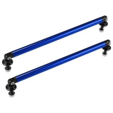Imagem de 2 peças ajustáveis para para-choque dianteiro divisor de lábios, barras de suporte de amarração, ajuste de substituição para universal de 20 cm (azul)