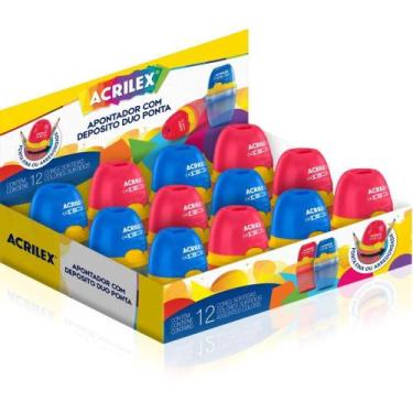 Imagem de Apontador com Depósito Duo Ponta Fina ou Arredondada Display com 12 - 