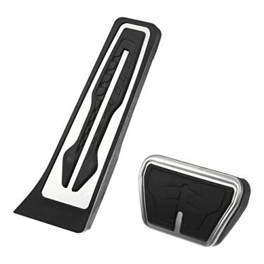 Imagem de X AUTOHAUX Kit de capa de pedal acelerador e pedal de freio para BMW X3 X4 X5 X6 2 3 4 5 6 7 Series G20 F30 G30 G11 G01 G02 G05 Metal Rubber