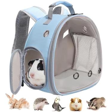 Imagem de LAIRIES Mochila de cobaia, cápsula espacial janela de bolha mochila de animal pequeno para cobaia, coelho pássaro
