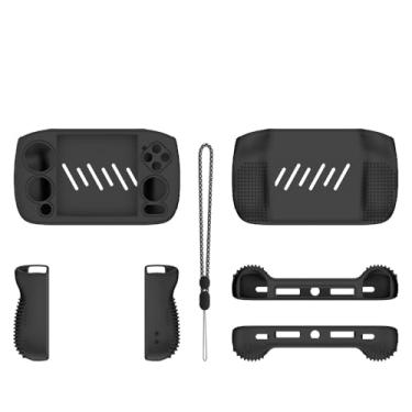 Imagem de Capa de silicone para ANBERNIC RG CubeXX, capa protetora com cordão preto, capa macia (preto)