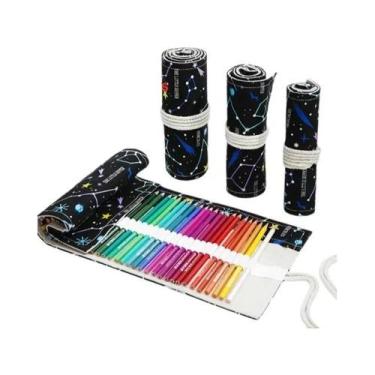 Imagem de Estojo De Lápis Colorido Para 12/24/36/48/72 Lápis Bolsa De Armazename