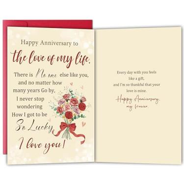 Imagem de Bewoow Cartão de aniversário romântico presente para marido esposa, presente de cartão de aniversário doce para namorado, namorada, parceiro, cartões de amor sincero para ele e ela