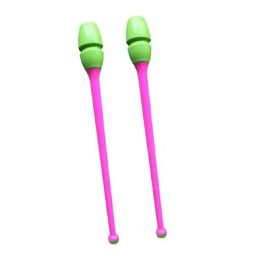 Imagem de oshhni Conjunto de 2 bastões de ginástica rítmica conectáveis ​​para dança artística, com 35 cm de comprimento, ideais para exercícios de rotação e, Style G
