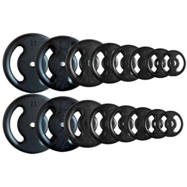 Imagem de Combo com 16 Anilhas de Ferro Fundido - 140 Kg - BOX INGÁ