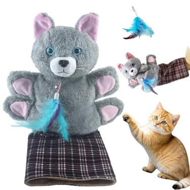 Imagem de Chasefun Luva de luta para gatos, brinquedo interativo com manga protetora durável e erva de gato, brincadeira segura e divertida para gatos para aliviar o tédio