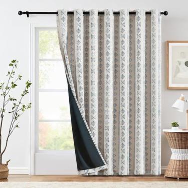 Imagem de Cortina jinchan Blackout 95% com isolamento térmico 213x24cm azul