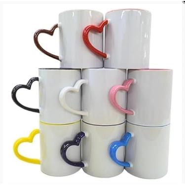 Imagem de Caneca Alça Coração Personalizada com sua foto/arte/logo/mensagem