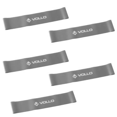 Imagem de Kit Com 5 Mini Band De Exercício Nível Forte Vp1054 Vollo-Unissex