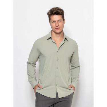Imagem de Camisa Masculina Casual em Poliamida Confortável Crocker - 50676-Masculino