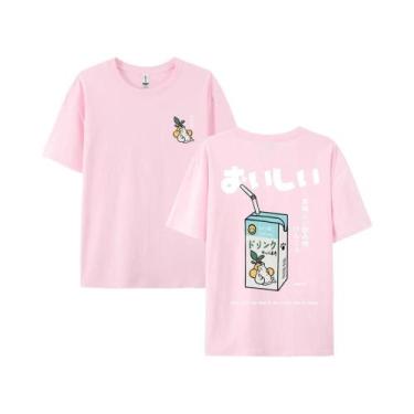 Imagem de Camiseta Unissex Oversized De Algodão Com Estampa De Gato Japonês Mang